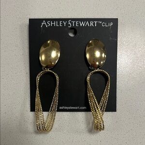 Ashley Stewart Gold Loop Earrings
